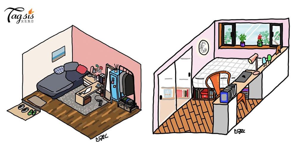 第一次租房子必看！韓國插畫家筆下的「一人套房」～ 小小地方卻應有盡有！