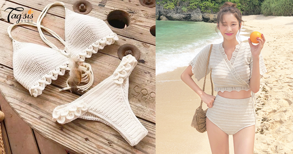 夏天就是要去海灘曬太陽！「韓國大熱針織泳衣」在海灘也是一場時裝騷！