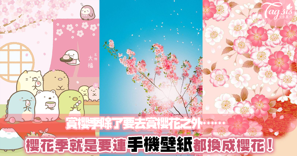 賞櫻季快到了！不要只是去賞櫻花，手機也來弄個美美的櫻花壁紙，就能無時無刻都能夠欣賞櫻花的美～